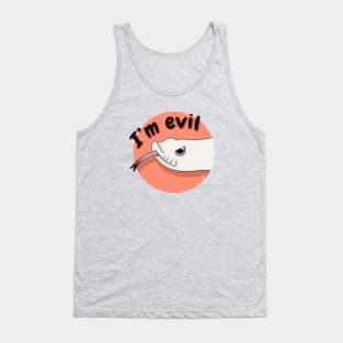 Leucistic Western Hognose Snake, "I'm evil" Tank Top